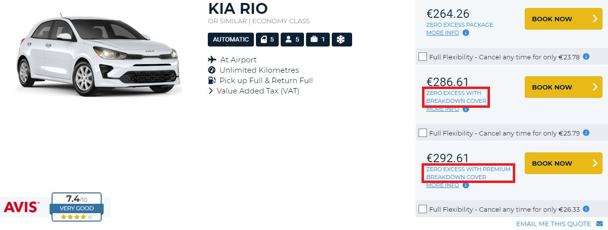 Zero Excess with Breakdown Cover Zero Excess with Breakdown Cover