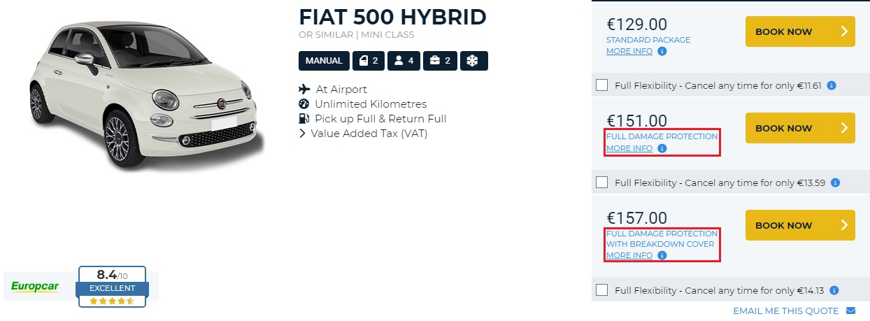 Full Damage Protection with Breakdown Cover Full Damage Protection